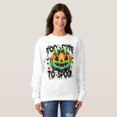 Halloween zu Niedlich, Coquette Pumpkin zu spreche Sweatshirt (Vorne ganz)