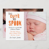 Halloween zu Niedlich, um Foto neues Baby Girl zu Ankündigung (Vorne/Hinten)