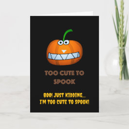 Halloween zu Niedlich, um Funny Pumpkin zu spreche Karte