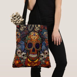Halloween, Zucker-Schädel-Kürbis-Fiesta, Calavera Tasche