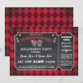 Halloween-Zuckerschädel-Karten-Party-Rot-Einladung Einladung (Vorne/Hinten)