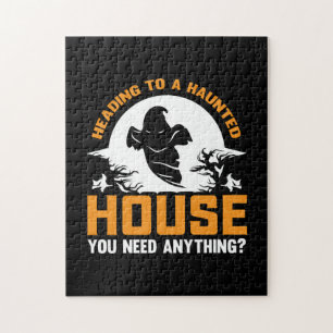 Halloween zum Geburtstag eines Spuk Hauses Puzzle