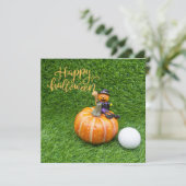 Halloween zum Golfer mit Golfer Halloween Karte (Stehend Vorderseite)