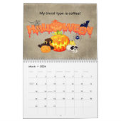 Halloween zum Spaß Das ganze Jahr über personalisi Kalender (Mär 2026)
