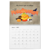 Halloween zum Spaß Das ganze Jahr über personalisi Kalender (Mär 2027)