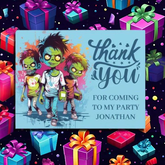 Halloween zum Zombie-Thema DANKE IHNEN Postkarte
