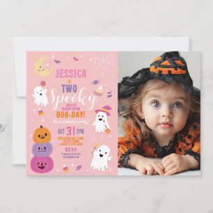 Halloween ZWEI Girls Party Ghosts Pumpkin Einladung