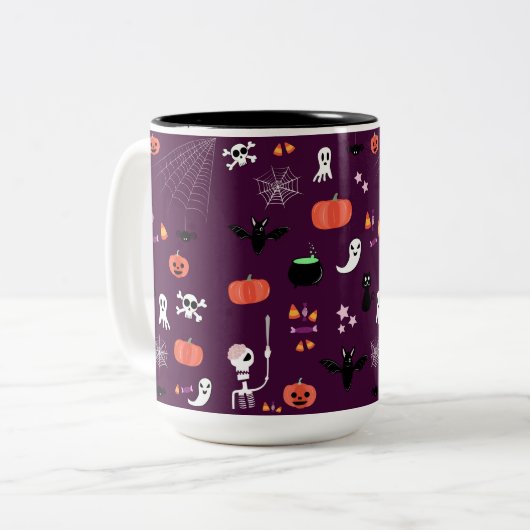 Halloween Zweifarbige Tasse (Vorderseite Links)