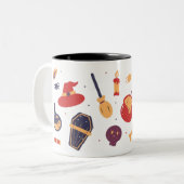Halloween Zweifarbige Tasse (Vorderseite Links)
