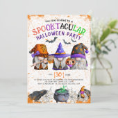 Halloween-Zwerge-Halloween-Party Einladung (Stehend Vorderseite)