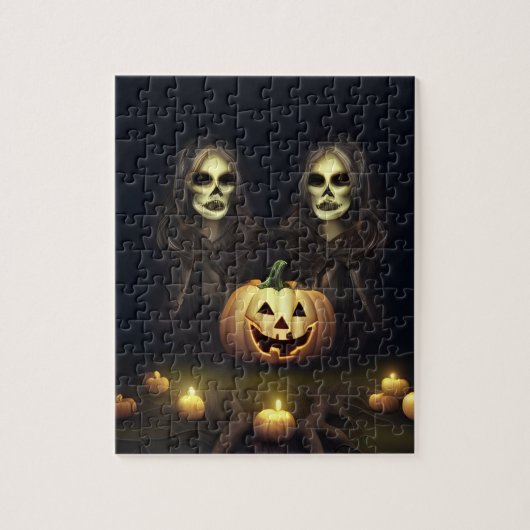 Halloween-Zwillinge Puzzle (Vertikal)