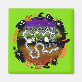 Halloweenathon Circle Game Board Green Magnet (Vorne)