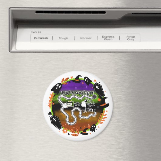 Halloweenathon Circle Game Board Magnet (In Situ (Geschirrspüler))