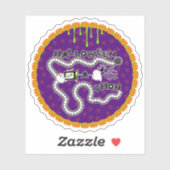 Halloweenathon Game Board Circle mit Geistern Aufkleber (Blatt)