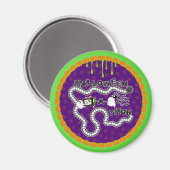 Halloweenathon Game Board Circle mit Geistern Magnet (Vorderseite/Rückseite)