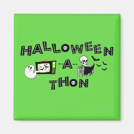 Halloweenathon-Logo mit Skele-Aufkleber Magnet