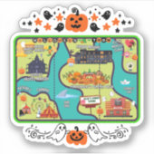 Halloweenathon Map 1 Cut Out Sticker (Vorderseite)