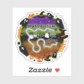 Halloweenathon Multicolor Board Round Sticker (Blatt)