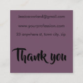 HALLOWEENBATTE DER MITTERNACHT QUADRATISCHE VISITENKARTE (Rückseite)