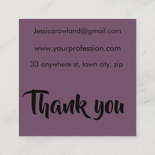 HALLOWEENBATTE DER MITTERNACHT QUADRATISCHE VISITENKARTE (Rückseite)