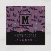 HALLOWEENBATTE DER MITTERNACHT QUADRATISCHE VISITENKARTE (Vorderseite)