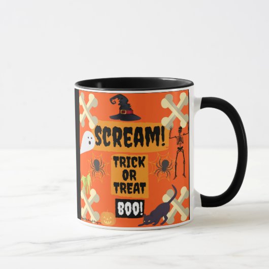 HalloweenBoo! Schwarzes 11-Unze-kombinierte Tasse (Rechts)