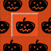Halloweengewebe mit Kürbiskopfschnitzdruck Stoff (Kachel)