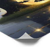 HalloweenGlowing Letter N Wall Art for Kids Rooms  Poster (Ecke)