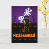 Halloweengraveyard-gespenstisches niedliches karte (Gelbe Blume)