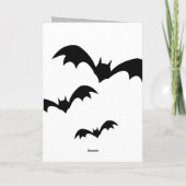 Halloweenhexe-und -eulen-Gruß-Karte Karte (Rückseite)