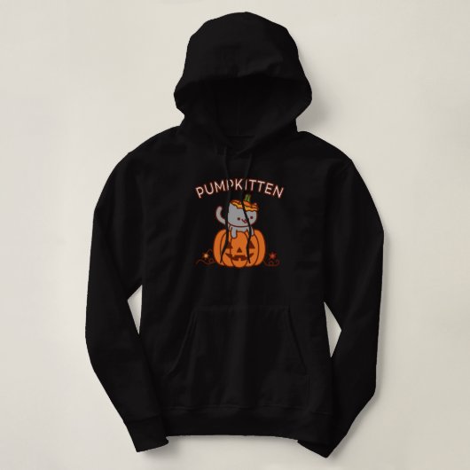 HalloweenHoodie: PUMPKITTEN Halloween Katze Hoodie (Design vorne)