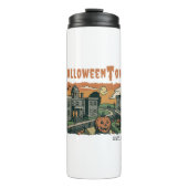 Halloweenhooky Sunset Scene - Vintager Schatten Thermosbecher (Vorderseite)