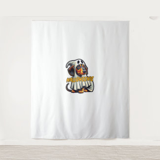 Halloweenie Funny Halloween-Dackel als Dressing Wandteppich