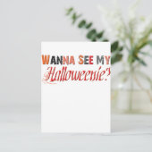 halloweenie Funny Halloween Postkarte (Stehend Vorderseite)