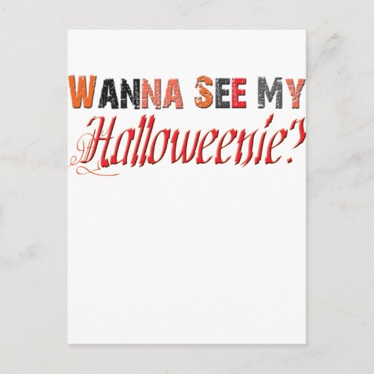 halloweenie Funny Halloween Postkarte (Vorderseite)