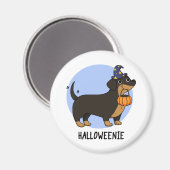 Halloweenie Funny Sausage Dog Puff Magnet (Vorderseite/Rückseite)