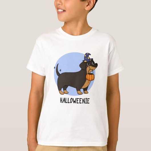 Halloweenie Funny Sausage Dog Puff T-Shirt (Vorderseite)