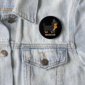 Halloweenie Funny Sausage Dog Pun Dark BG Button (Beispiel)