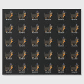 Halloweenie Funny Sausage Dog Pun Dark BG Geschenkpapier (Flach)