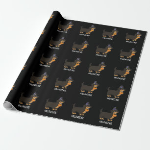Halloweenie Lustiger Wursthund Wortspiel Dunkler H Geschenkpapier