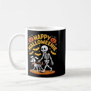 Halloweenie-Skelett-Spaziergang Lustiger Hundebesi Kaffeetasse