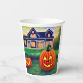 Halloweenkürbisse Pappbecher (Rückseite)