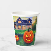 Halloweenkürbisse Pappbecher (Vorderseite)