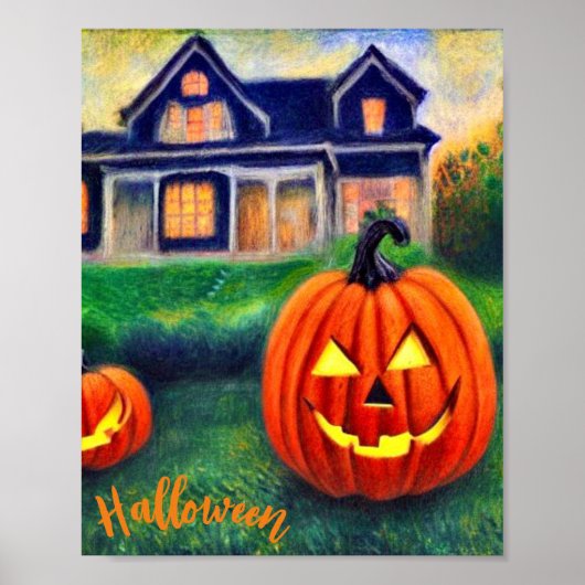 Halloweenkürbisse Poster (Vorne)