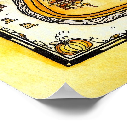 Halloweenland Map Halloween Poster (Ecke)