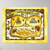 Halloweenland Map Halloween Poster (Vorne)