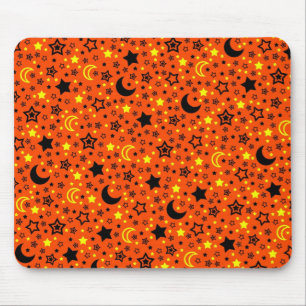 Halloweenmond u. -sterne mousepad