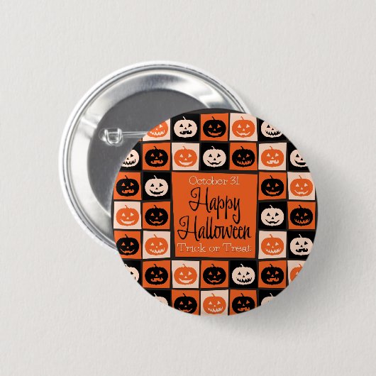 Halloweenmosaik Button (Vorne & Hinten)