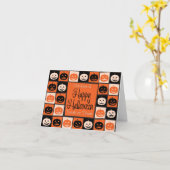 Halloweenmosaik Karte (Gelbe Blume)