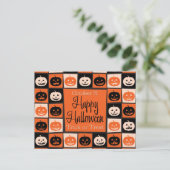 Halloweenmosaik Postkarte (Stehend Vorderseite)